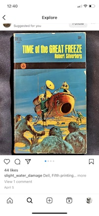 a picture of a book with the title time of the great freeze